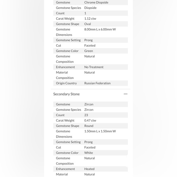 Green Chrome Diopside Cat Pendant w/ Chain 1.59ctw - Picture 9 of 10